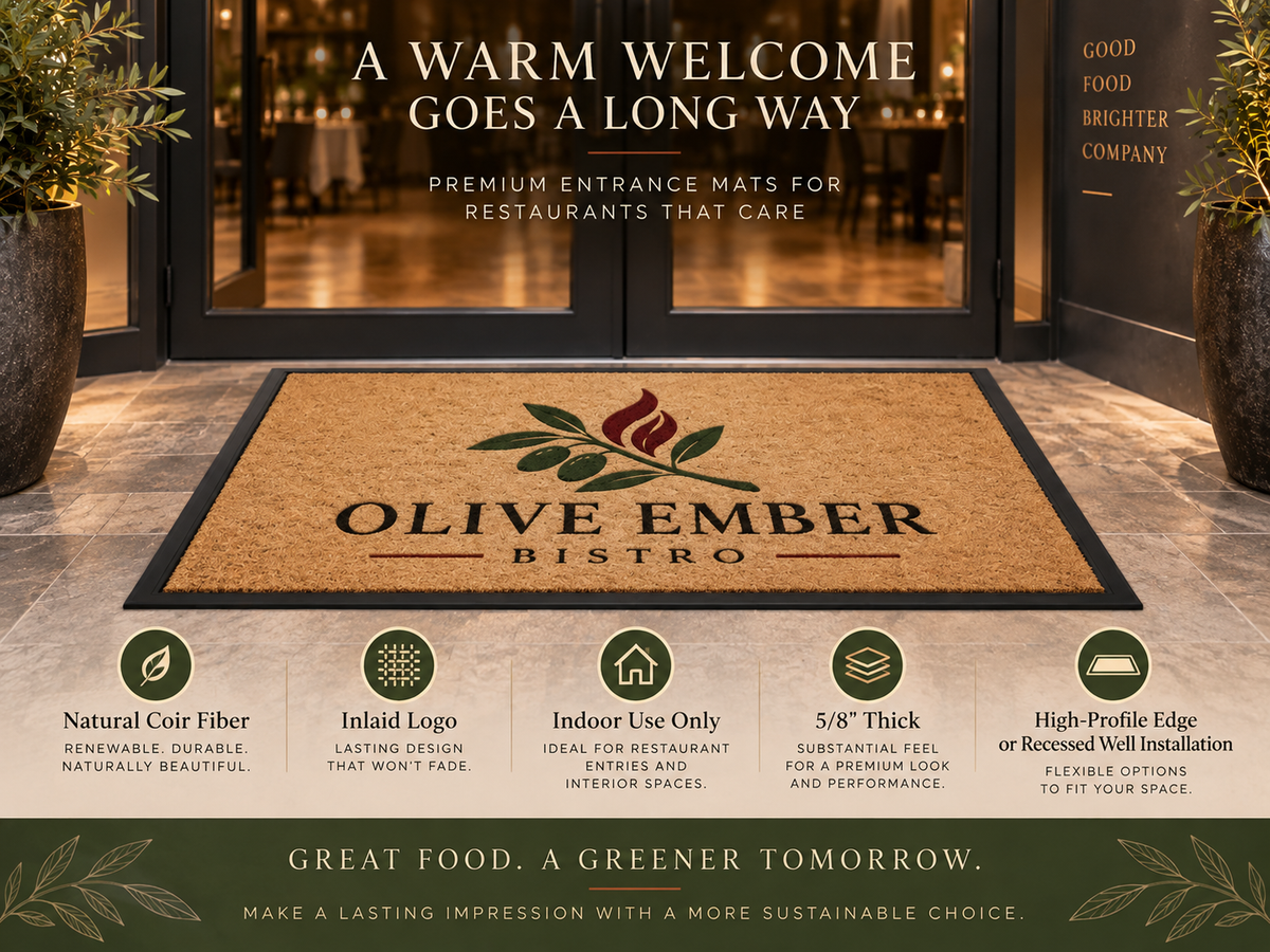 Designer Coir Custom Logo Mat features and benefits