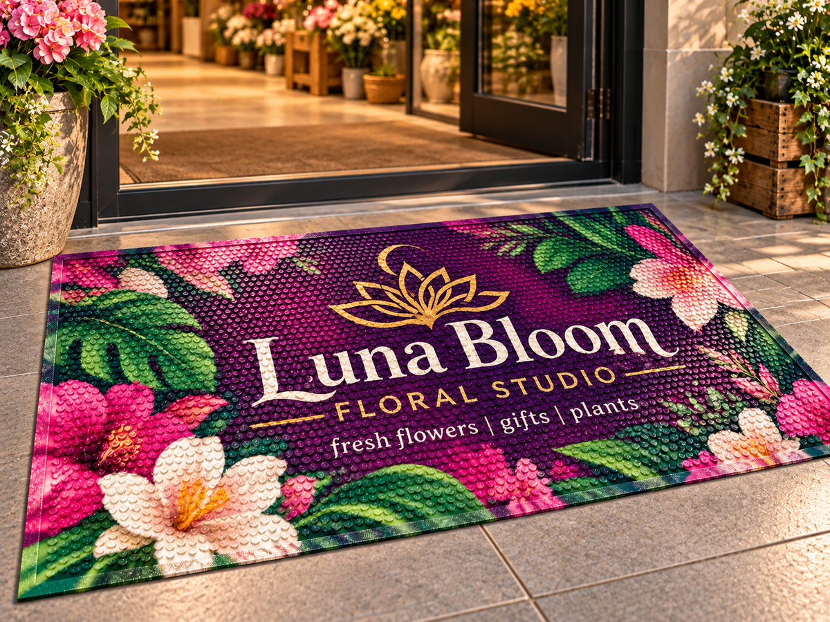Vinyl Logo Scraper Mat custom mat product view