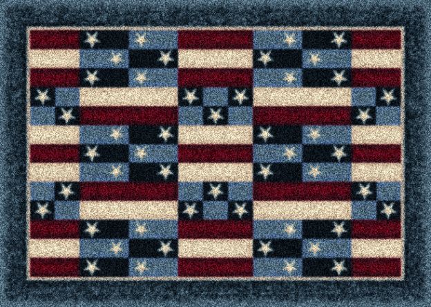 America Patchwork Denim Seasonal Collection Area Rug