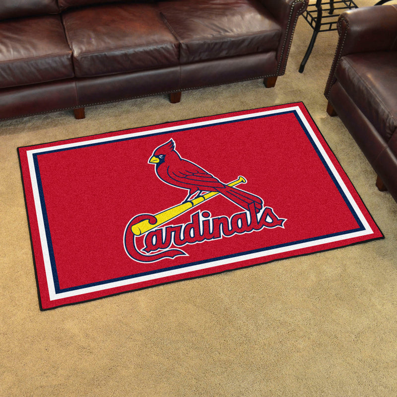 St. Louis Cardinals MLB 4x6 Plush Rugs