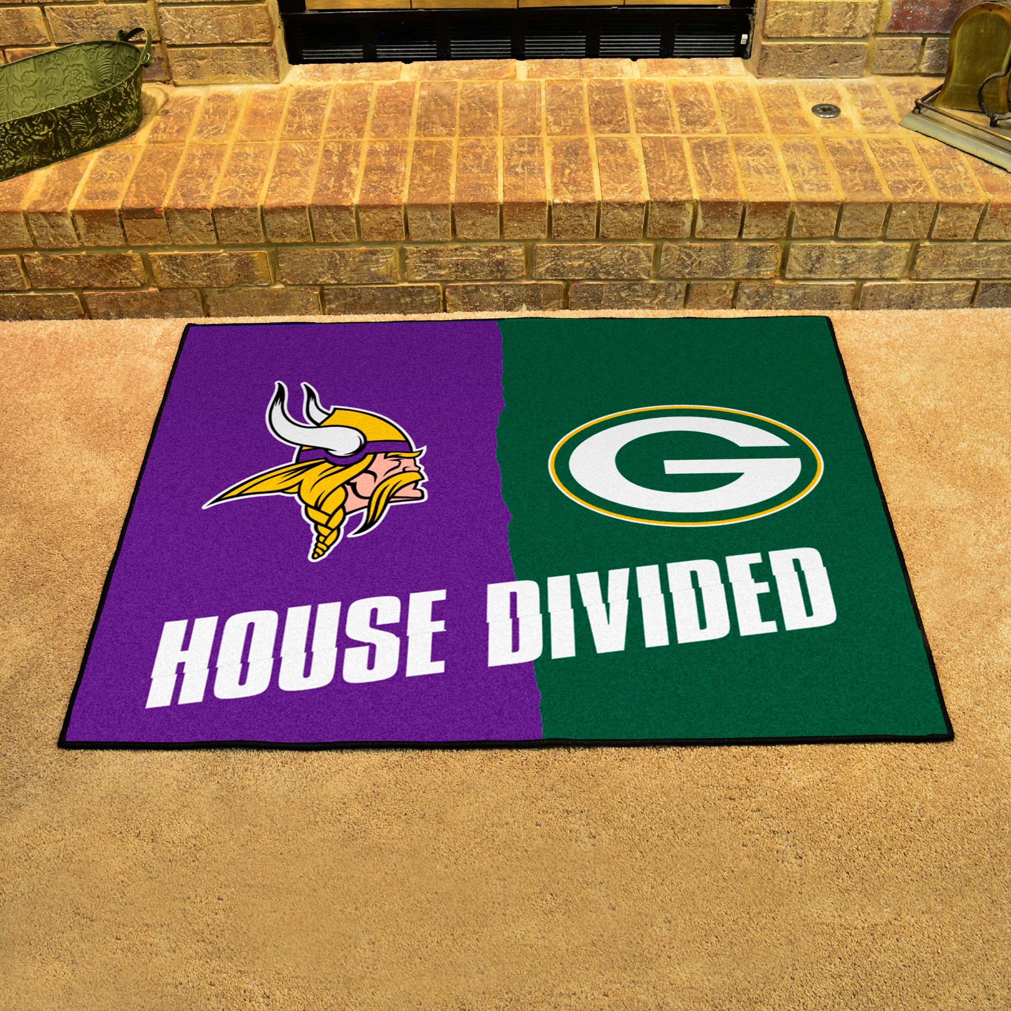 NFL House Divided Mat - Patriots / Giants