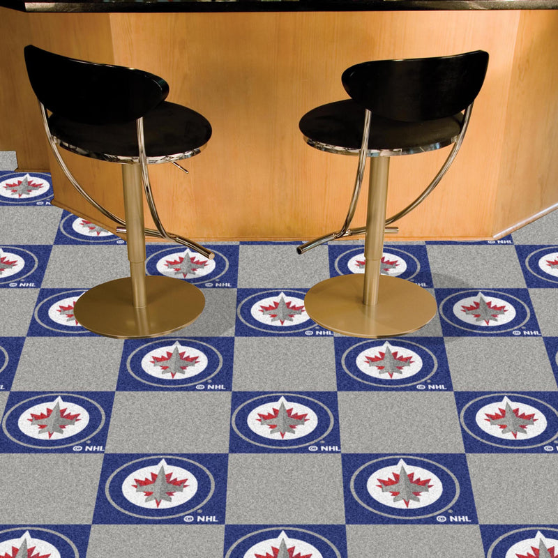 Winnipeg Jets NHL Team Carpet Tiles