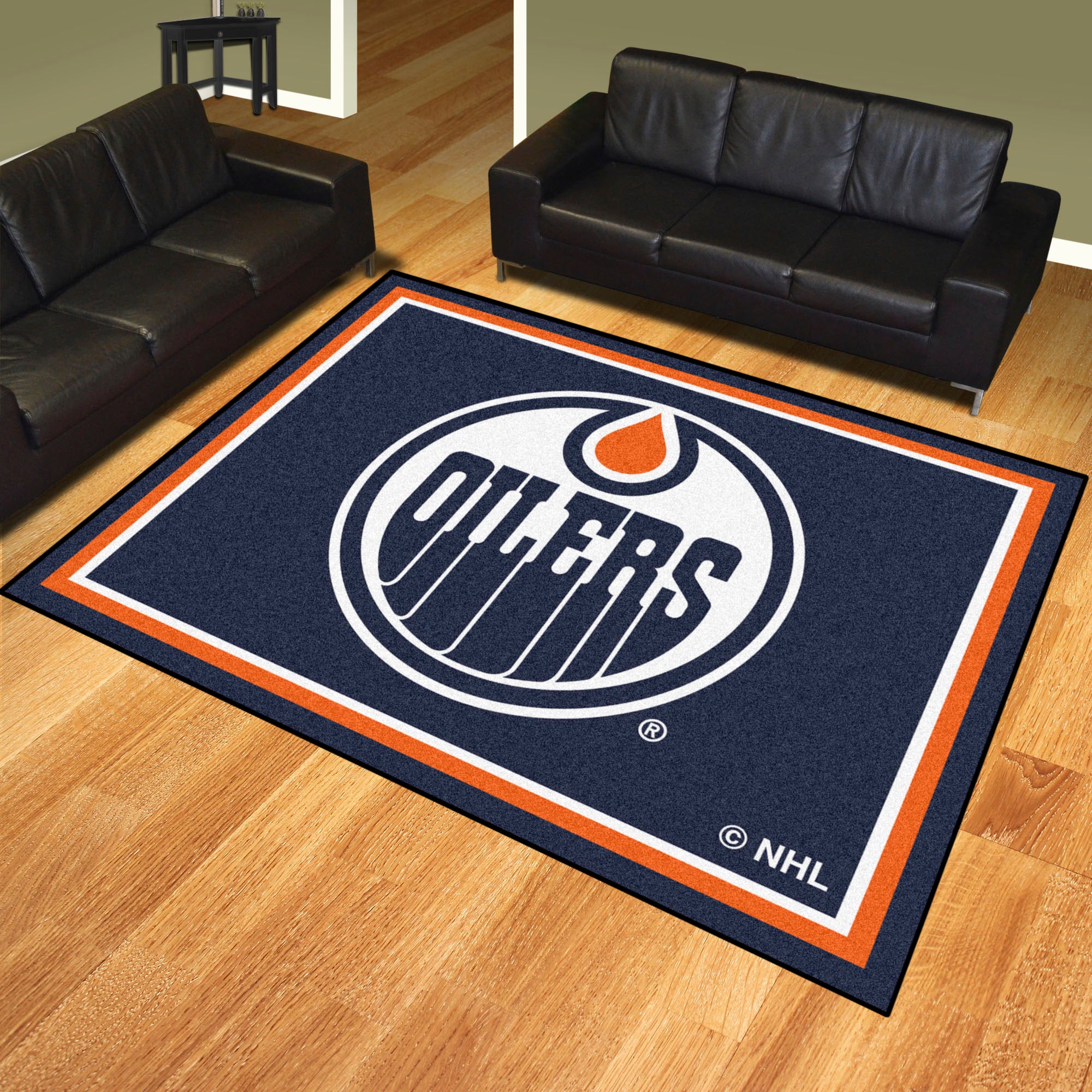 Edmonton Oilers NHL 8x10 Plush Rug Made in the USA