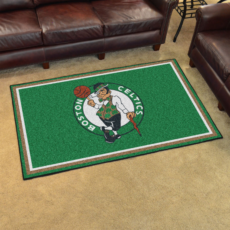 Boston Celtics NBA 4x6 Plush Rug