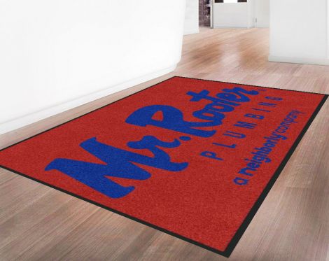 Mr. Rooter Indoor Floor Mat | Made in the USA | Custom-Mats.com