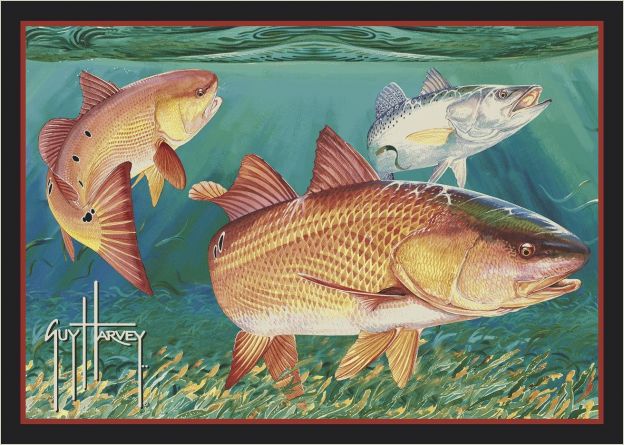 Redfish Guy Harvey Collection Area Rug