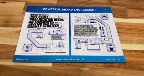 Custom floor mat for augmented reality use