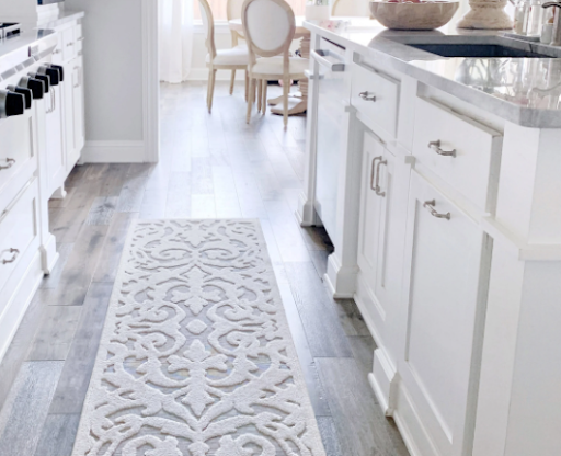 Narrow decorative kitchen rug
