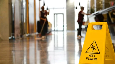 Caution wet floor sign