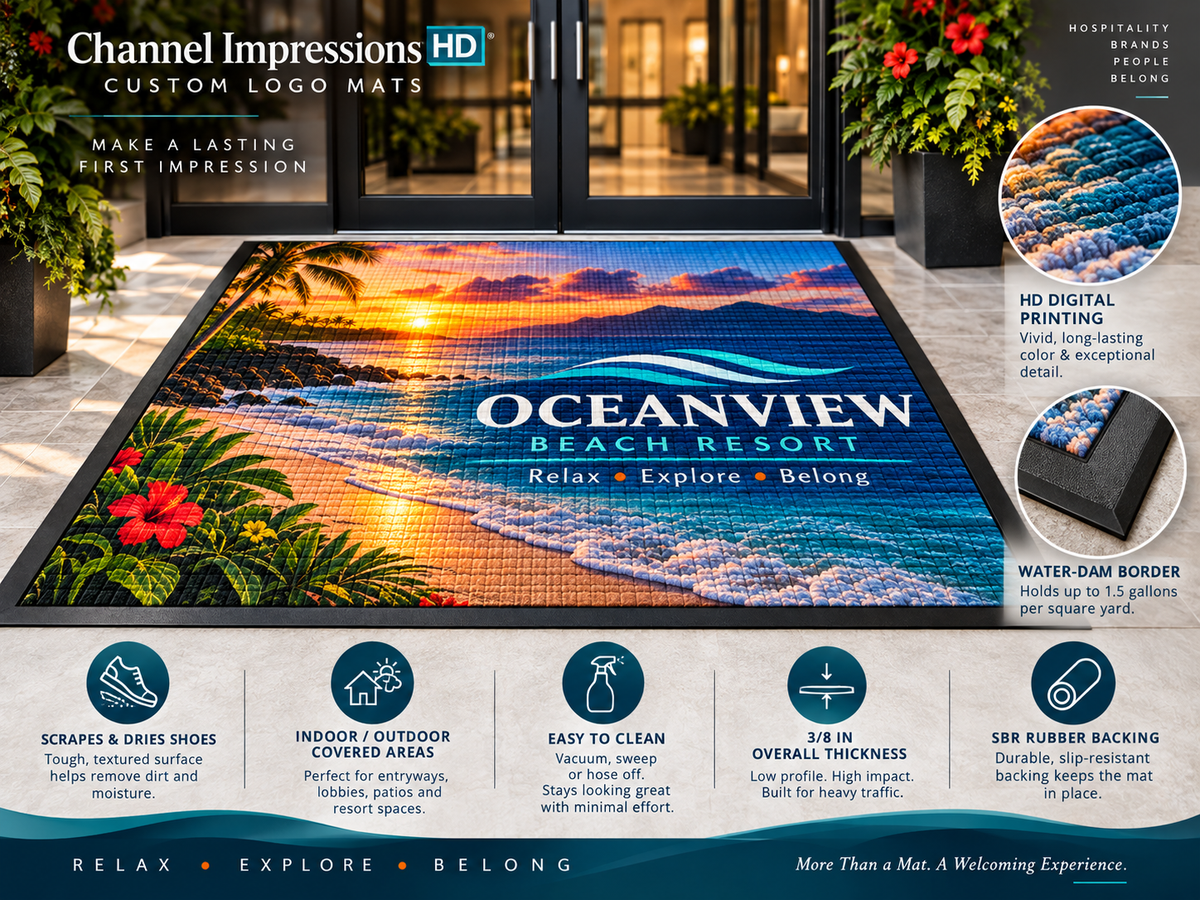 Channel Impressions HD Logo Mats features and benefits