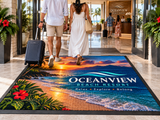 Channel Impressions HD Logo Mats shown in a commercial setting