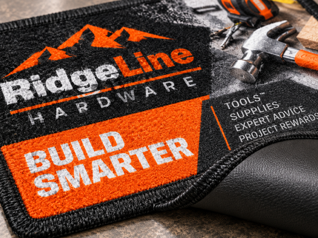 Close-up of Counter Custom Logo Mat surface texture and logo detail