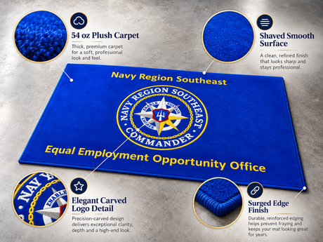 Custom Logo Elegant Shaved Rug features and benefits