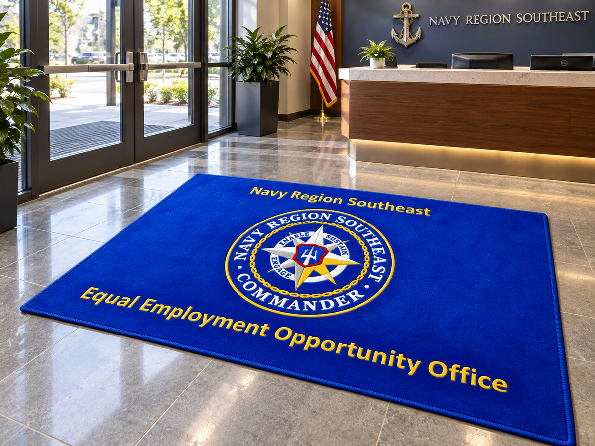 Custom Logo Elegant Shaved Rug custom mat product view