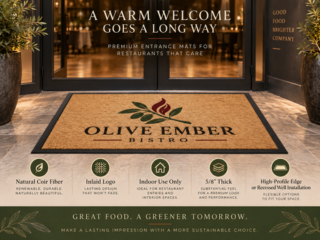 Designer Coir Custom Logo Mat features and benefits