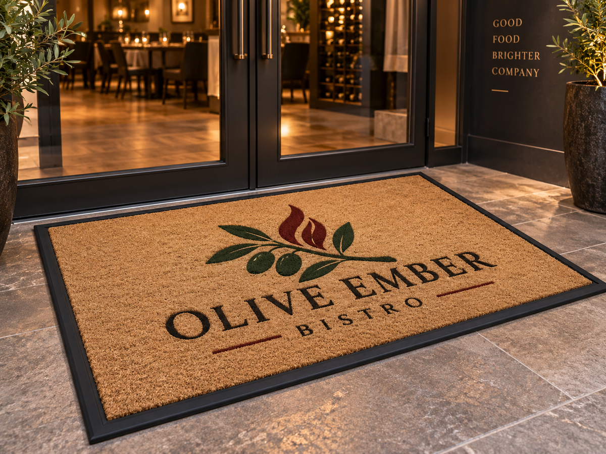 Designer Coir Custom Logo Mat custom mat product view