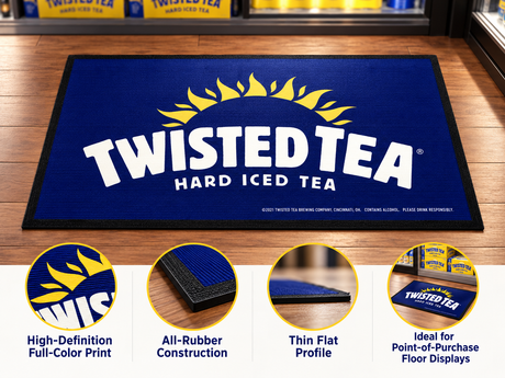 Media Rubber Custom Logo Mat features and benefits
