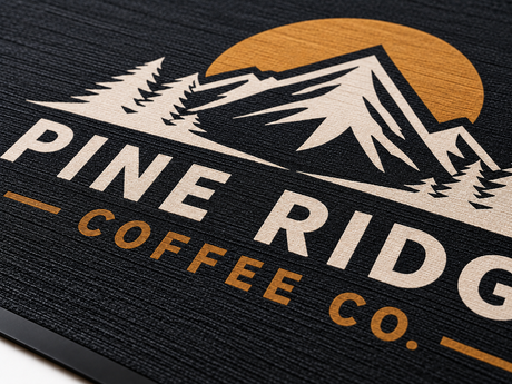 Close-up of Media Vinyl Custom Logo Mat surface texture and logo detail