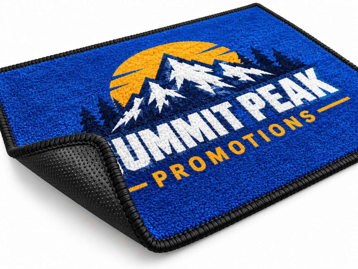 Motif Logo Mat edge and backing construction