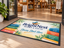 POP promotional logo mat with custom full-color branding