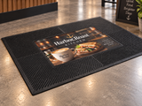 POP Scrape Custom Logo Mat edge and backing construction
