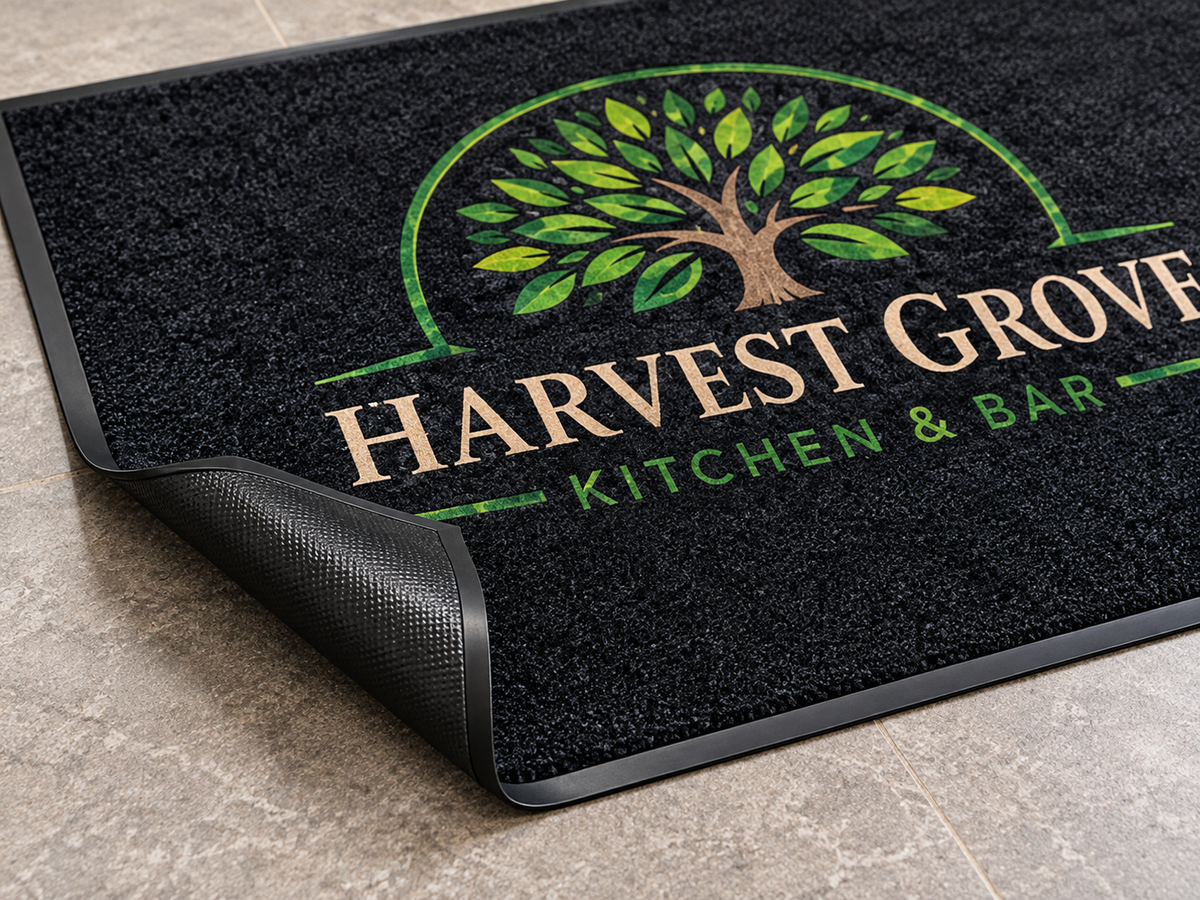 Prestige Vinyl Logo Mat edge and backing construction