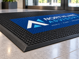 Rubber Scraper Custom Logo Mat edge and backing construction