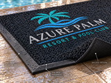 Spaghetti Image Logo Mat edge and backing construction