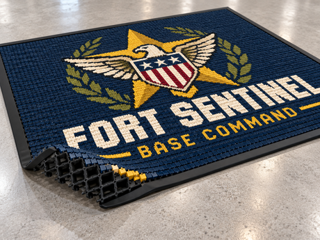 Vinyl Link Logo Mat edge and backing construction