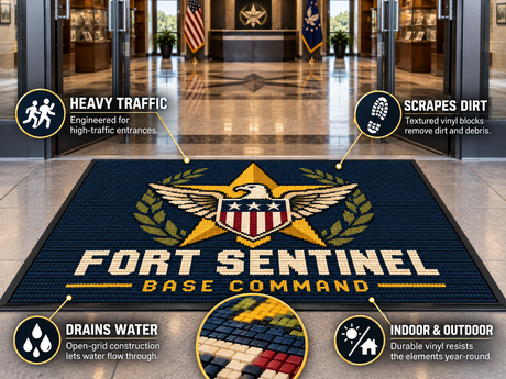 Vinyl Link Logo Mat features and benefits