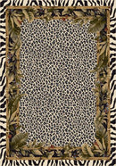 Jungle Safari Snow Leopard Signature Collection Area Rug