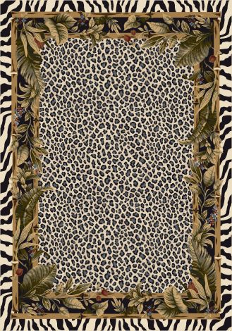 Jungle Safari Snow Leopard Signature Collection Area Rug