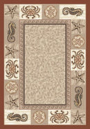 Sea Life Coral Signature Collection Area Rug