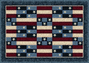 America Patchwork Denim Seasonal Collection Area Rug