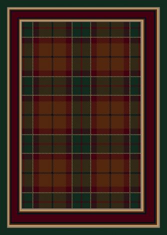 Magee Plaid Amber Emerald II Milliken Design Center Collection Area Rug
