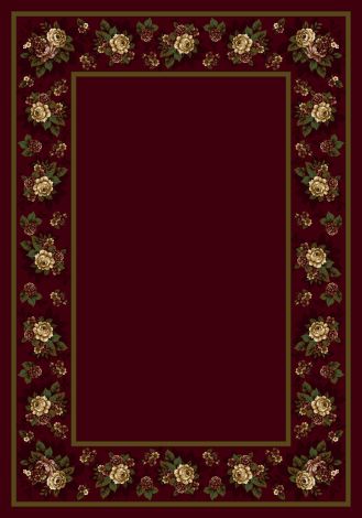 Floral Lace Cranberry II Milliken Design Center Collection Area Rug