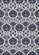 Manor Uptown Black Black & White Collection Area Rug
