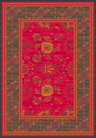 Karshi Red Cinnamon Pastiche Collection Area Rug