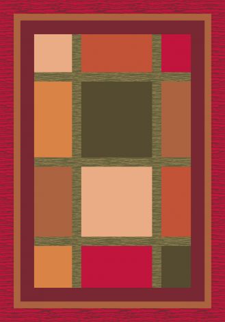 Ababa Russet Pastiche Collection Area Rug