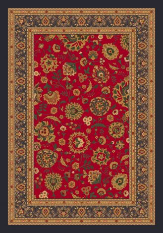 Aydin Currant Red Pastiche Collection Area Rug