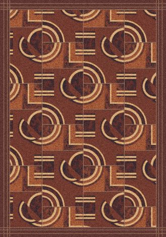 Modernes Rusted Earth Pastiche Collection Area Rug