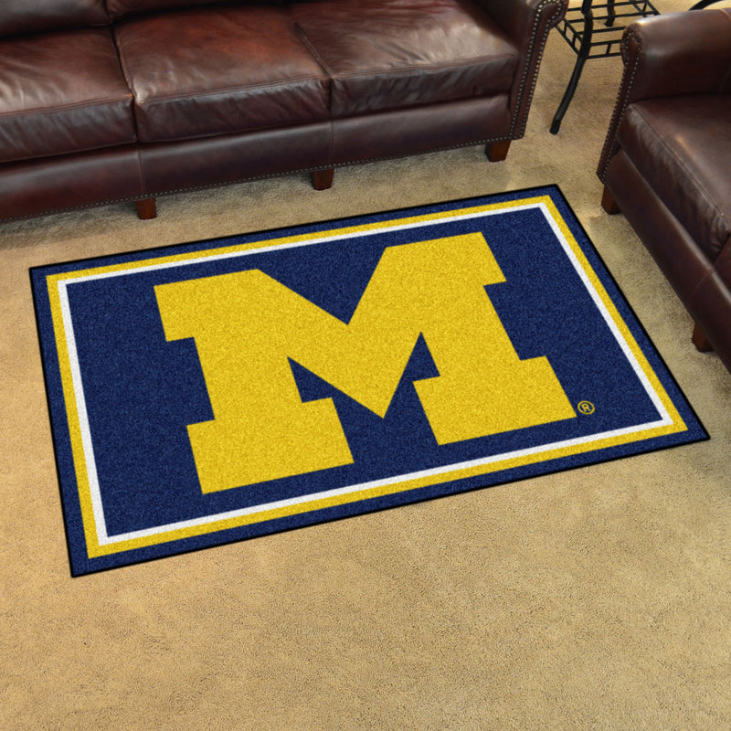 University of Michigan Collegiate 4x6 Plush Rug