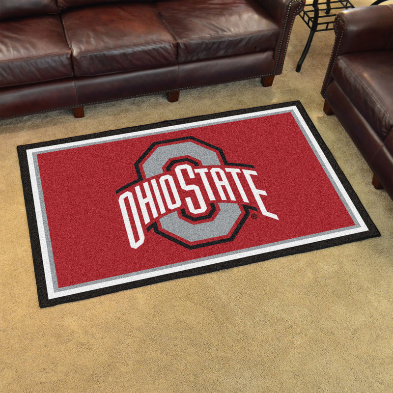 Ohio State University Collegiate 4x6 Plush Rug