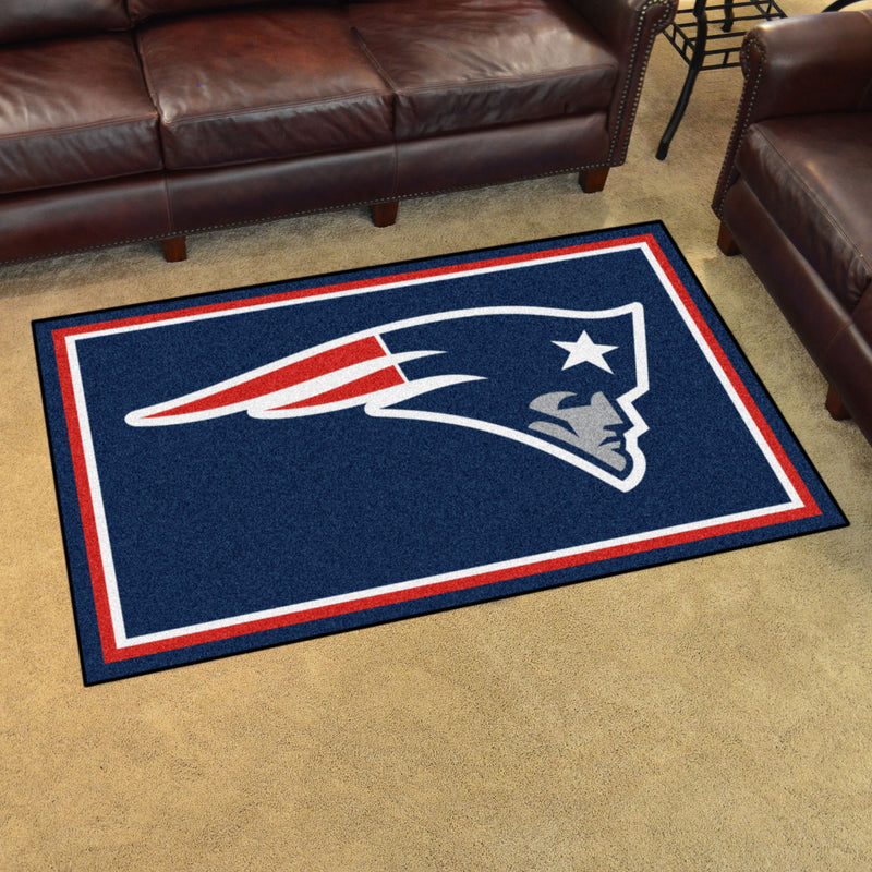 New England Patriots NFL 4x6 Plush Rugs