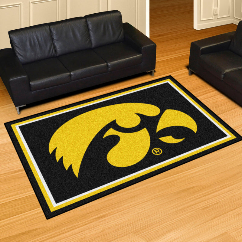 University of Iowa Collegiate 5x8 Plush Rug