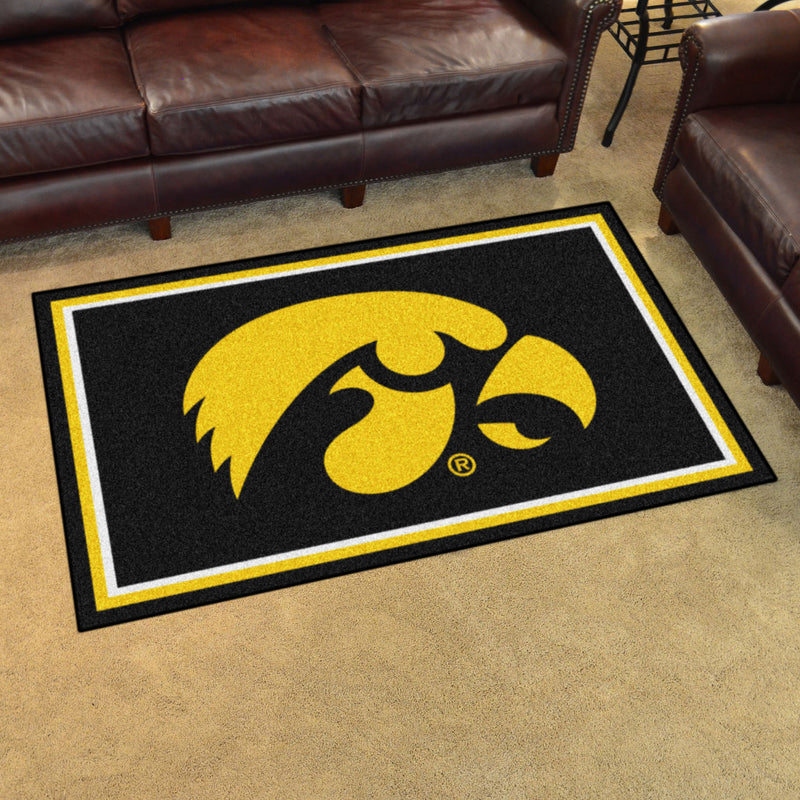 University of Iowa Collegiate 4x6 Plush Rug