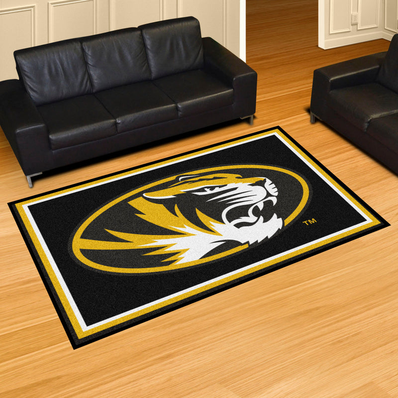 University of Missouri Collegiate 5x8 Plush Rug