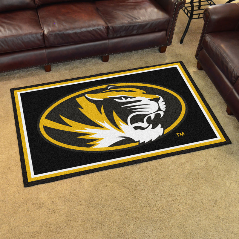 University of Missouri Collegiate 4x6 Plush Rug