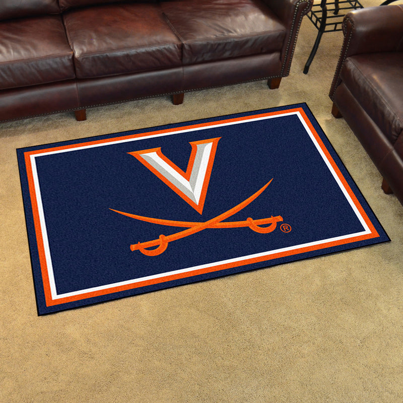 University of Virginia Collegiate 4x6 Plush Rug