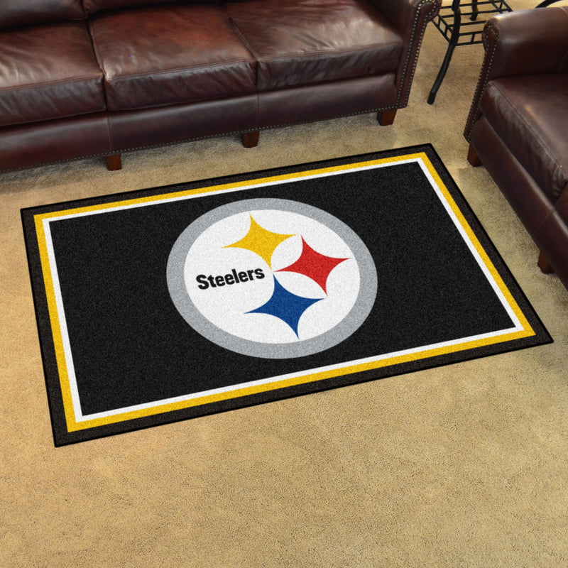 Pittsburgh Steelers NFL 4x6 Plush Rugs